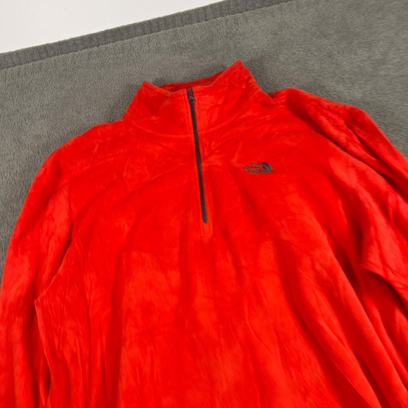 The North Face Other - The North Face Mens XL 1/4 Zip Fleece Pullover Red TKA 100 Logo Sweater